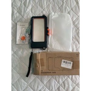 HJKB H3 IPX8 Waterproof Diving Phone Case Depth  10m (32.8ft) Navy Blue Orange